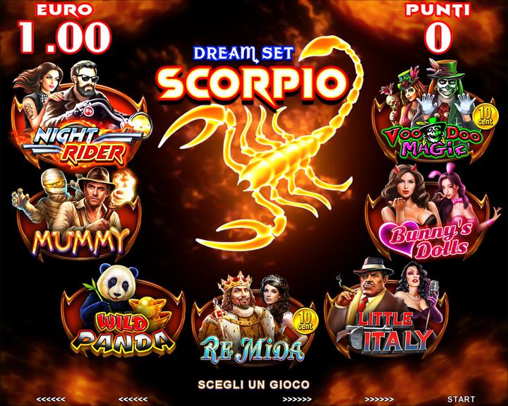 Dreamset Scorpio selection screen