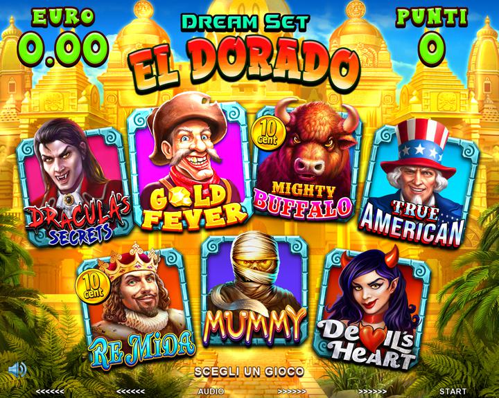 Dream Set El Dorado – game selection menu