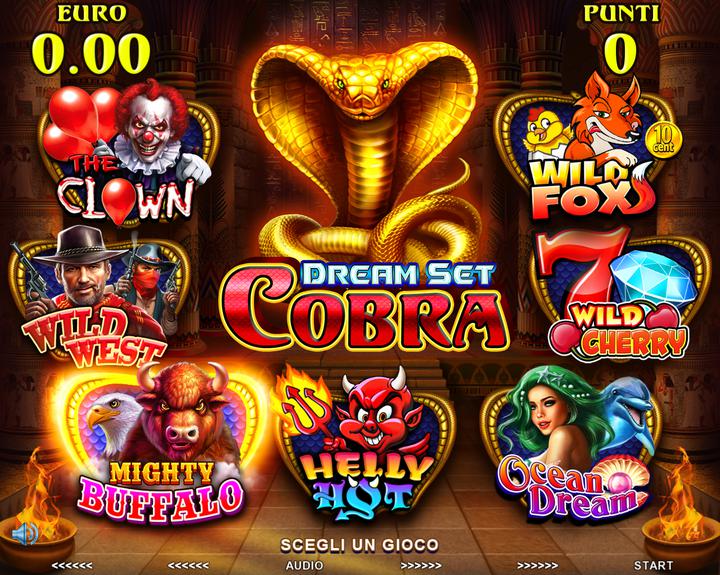 Dream Set Cobra – game selection menu
