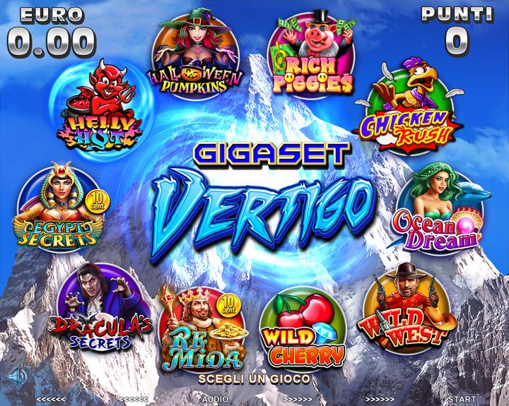 GigaSet Vertigo - game selection menu