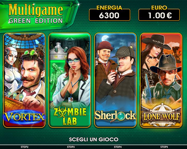 Multigame Green menu