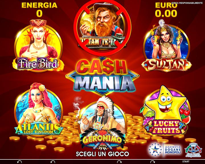 Cashmainia - selection screen